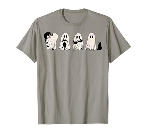Ghost and Black Cat, Cute Ghost Holding Cat T-Shirt | Amazon (US)