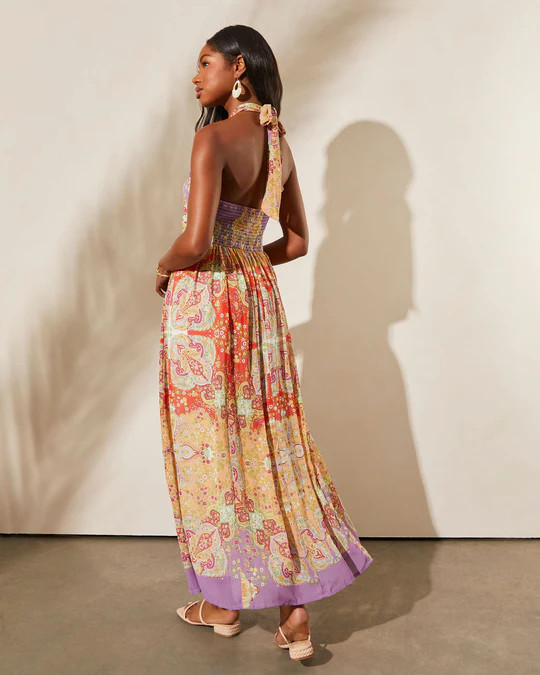 Medford Printed Halter Maxi Dress | VICI