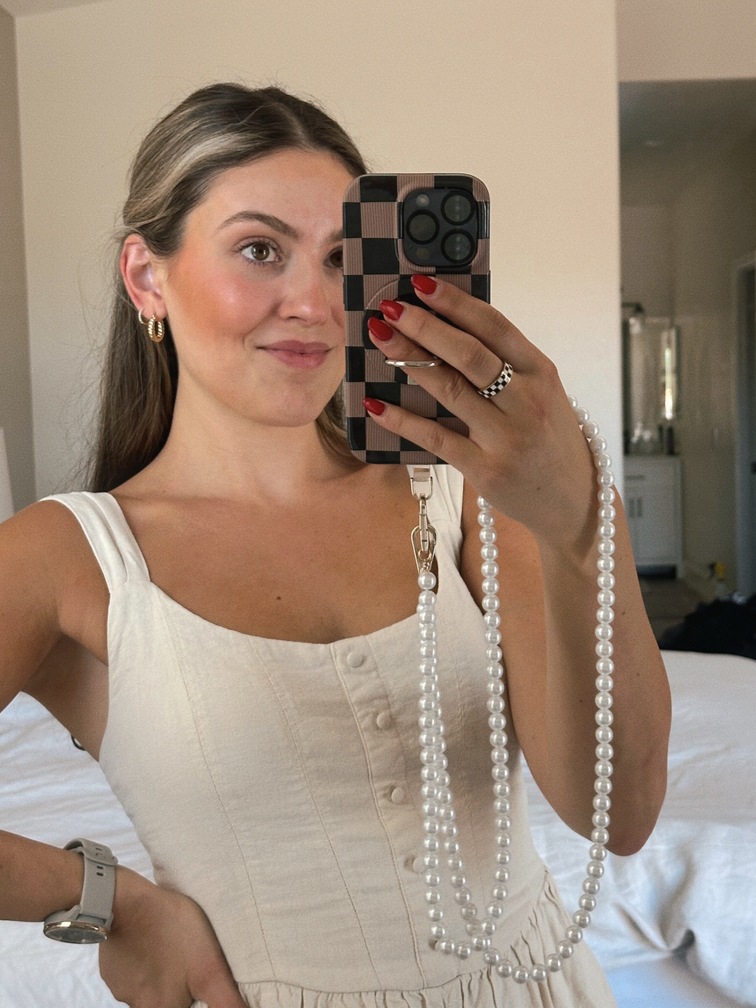 Phone setup got a much needed upgrade🤎 

Checkered phone case 
iPhone case 
iPhone aesthetic case 
Brown checkered phone case 
Pearl phone strap 
Phone chain strap 
Velvet caviar 
Phone accessories 

#LTKFitness #LTKStyleTip #LTKFindsUnder50