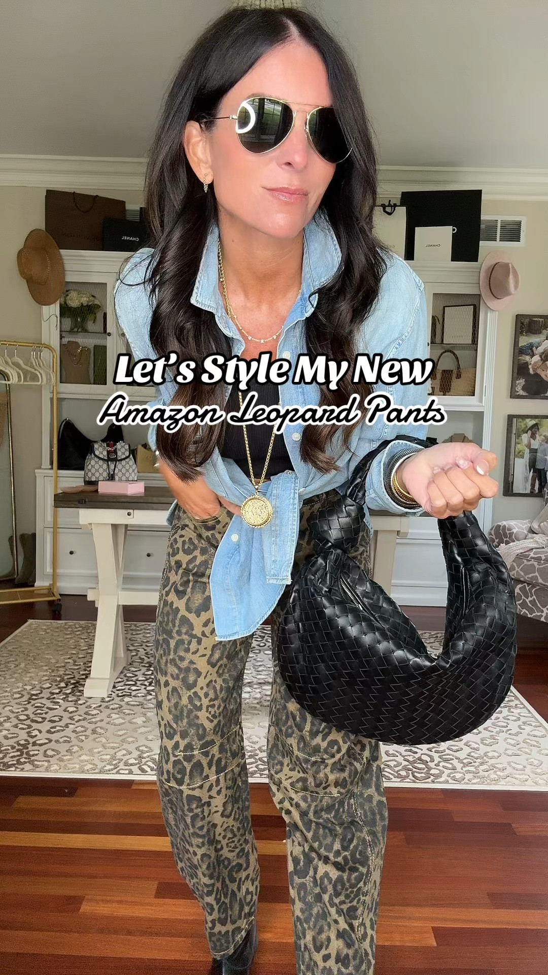 Size small denim and both tops 
Leopard pants 

#LTKSeasonal #LTKStyleTip #LTKFindsUnder50