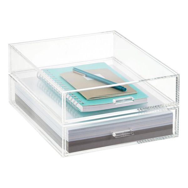 Portrait Acrylic Paper Drawer | The Container Store