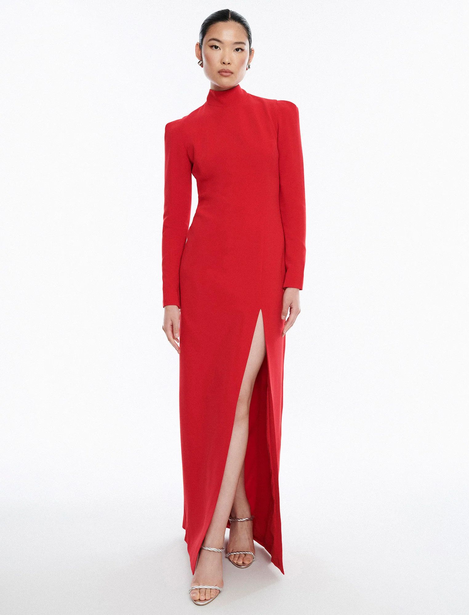 Red Beatrix Long Sleeve Gown | Dresses | BCBGMAXARIA | BCBG Max Azria 