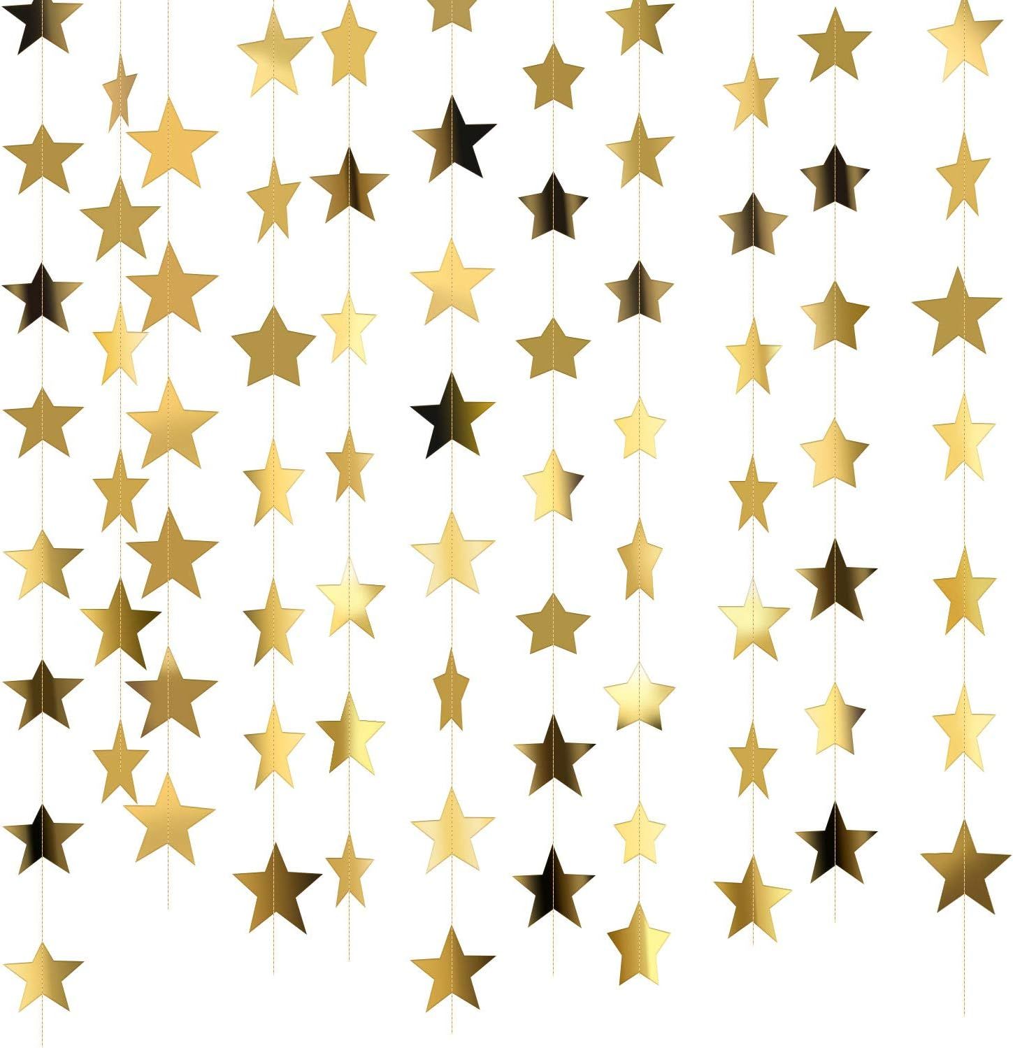 130 Feet Glitter Star Paper Garland Banner Hanging Decoration for Graduation Class of 2020 Congra... | Amazon (US)