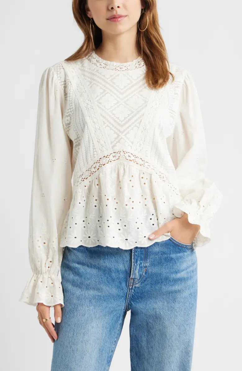 Mixed Media Lace Top | Nordstrom