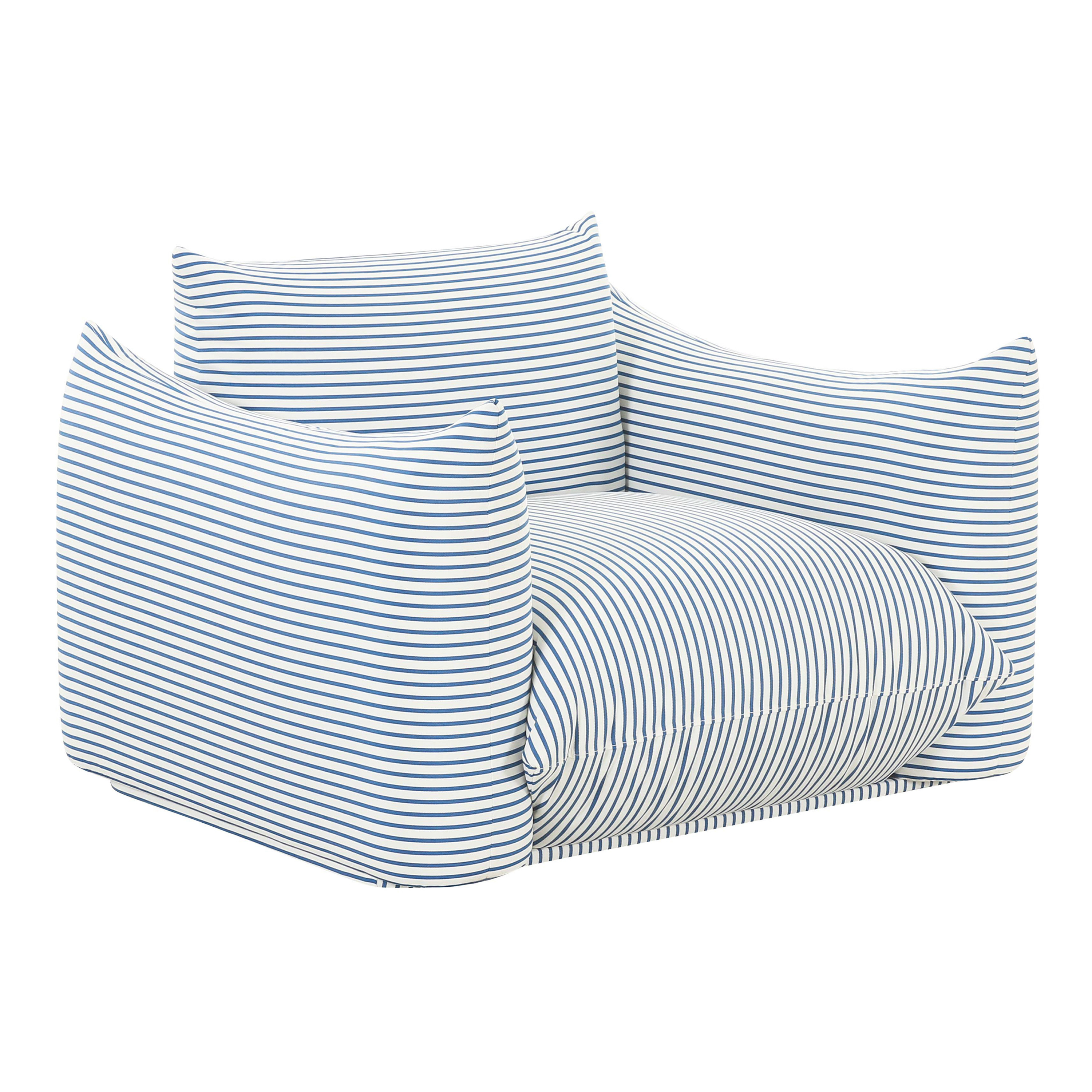 Tyrell Striped Stuffed Upholstered Outdoor Chair | World Market