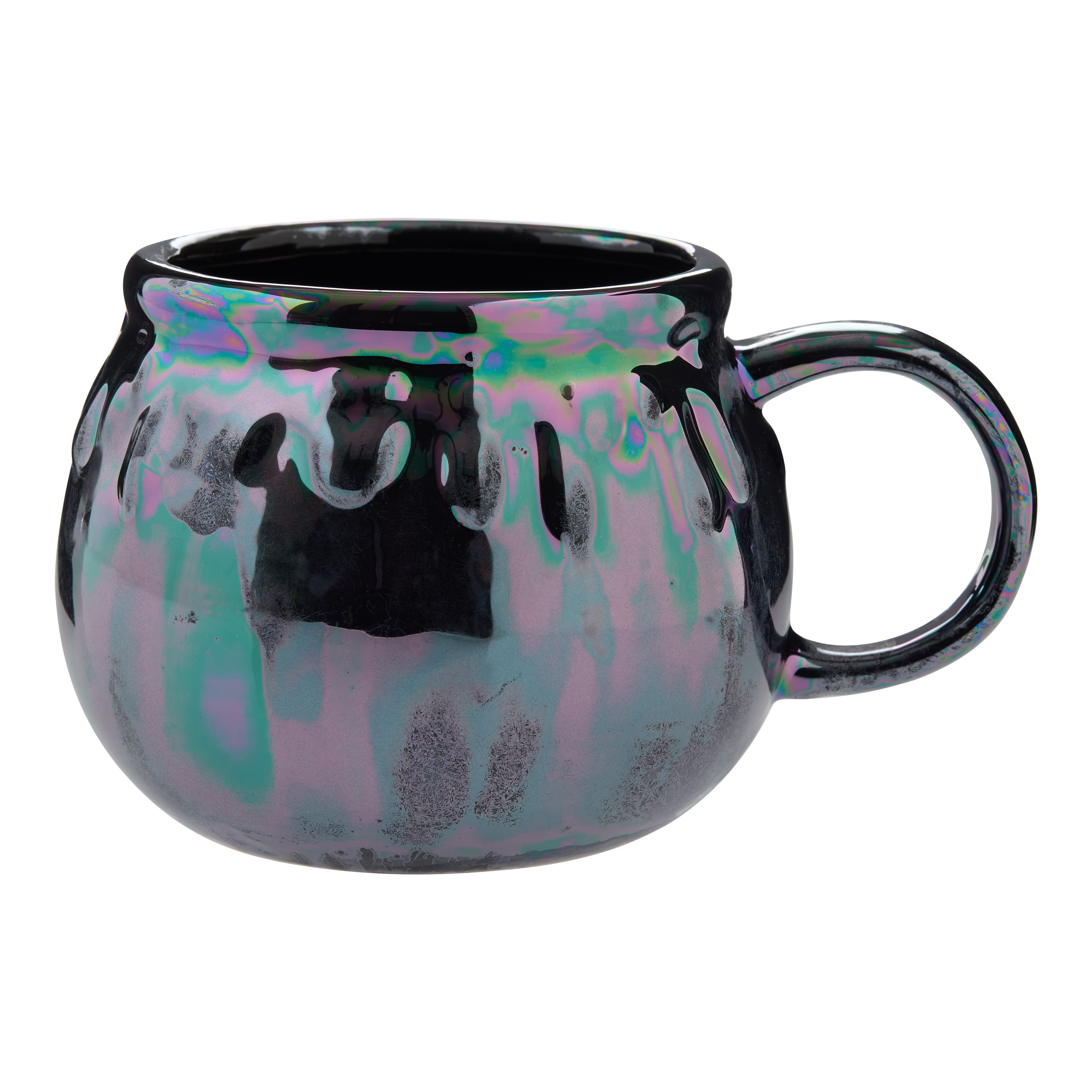 Iridescent Black Poison Cauldron Figural Ceramic Mug | World Market