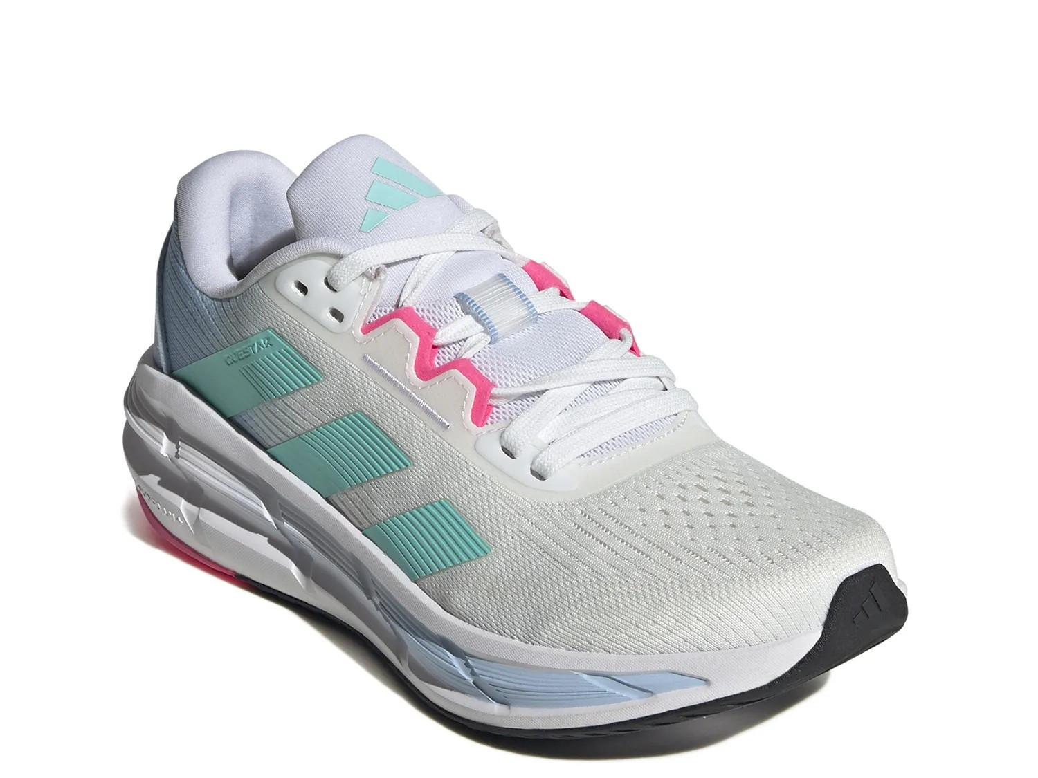 adidas Questar 3 Running Shoe | Women's | White/Green | Size 11 | Sneakers | DSW