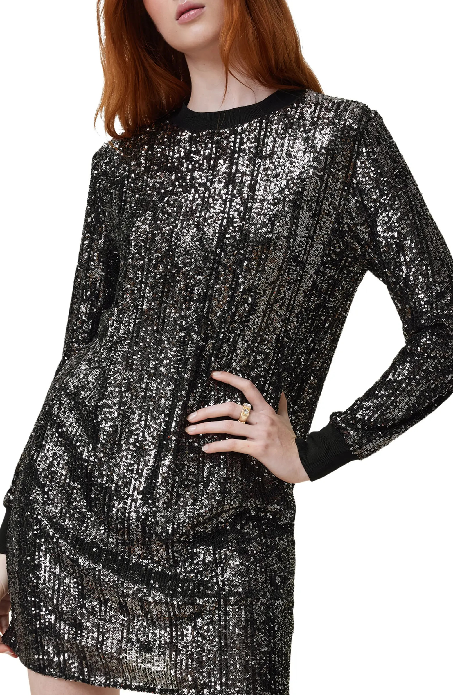 AllSaints Solstice Sequin Long Sleeve Dress | Nordstromrack | Nordstrom Rack
