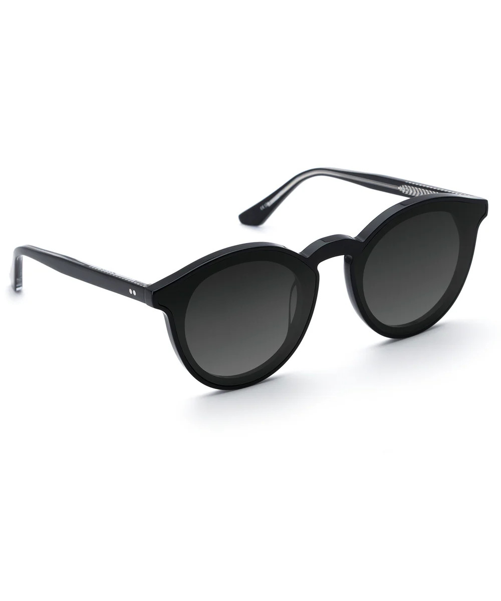 COLLINS NYLON | Black + Black and Crystal | KREWE Eyewear