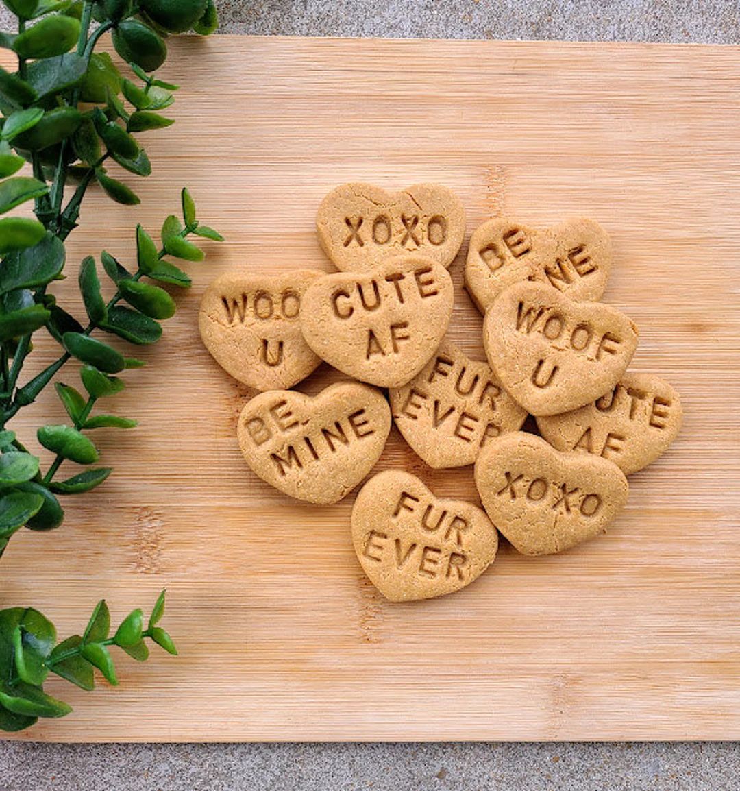 Peanut Butter Dog Treats - Conversation Hearts - Valentine's Day - Grain Free - Dog Gift | Etsy (US)