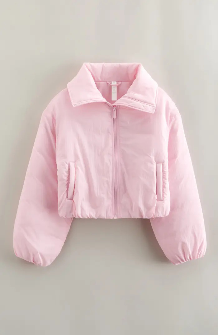 Zella Girl Kids' Ruched Crop Jacket | Nordstrom | Nordstrom