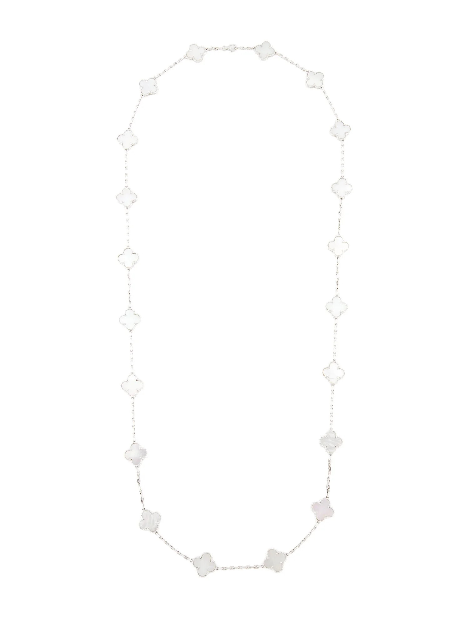 Mother of Pearl Vintage Alhambra 20 Motif Long Necklace | The RealReal