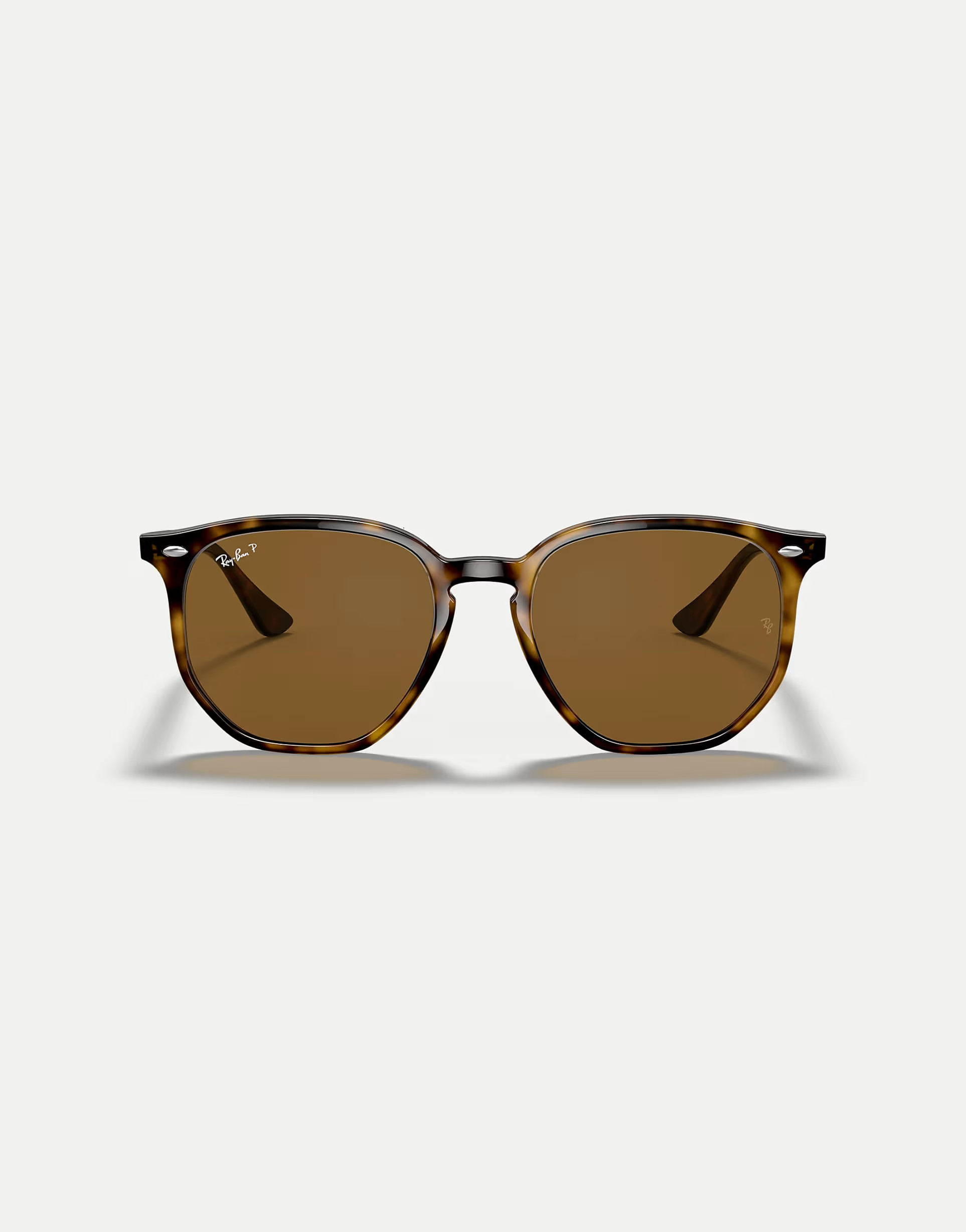 Ray-Ban Rb4306 irregular polarised sunglasses with brown lens in light havana | ASOS (Global)