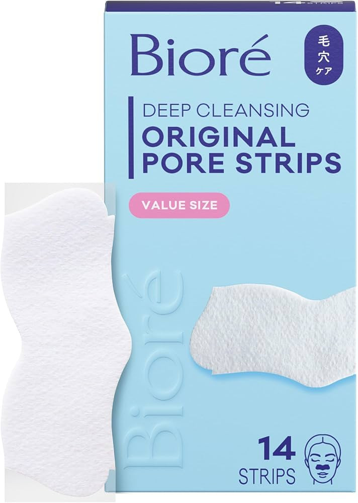 Bior\u00e9 Original Blackhead Remover Strips, Deep Cleansing Nose Strips With Instant Pore Unclog... | Amazon (US)