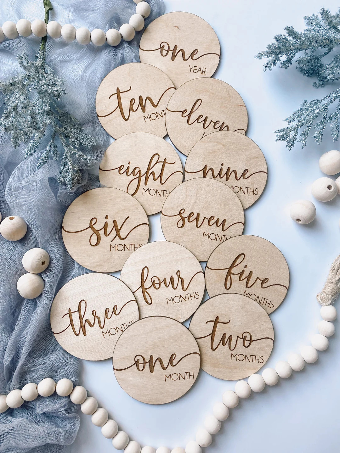 Baby Milestone Cards, Wooden Milestone Signs, Monthly Photos, Baby Shower Gift, Newborn Photo Pro... | Etsy (US)