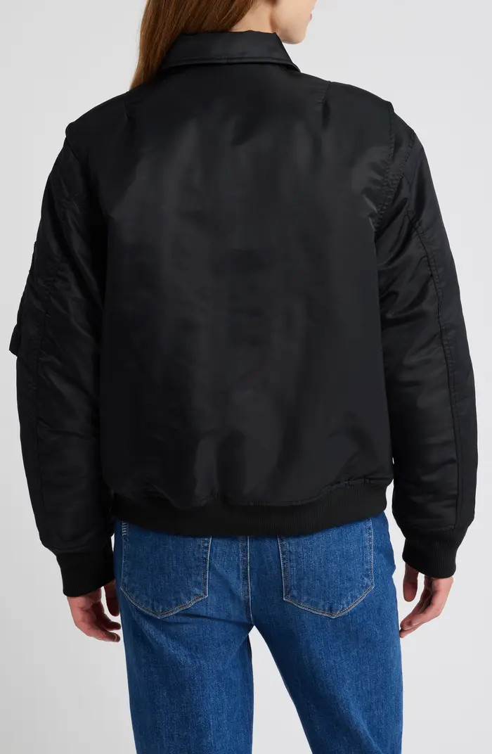 Satin Flight Jacket | Nordstrom