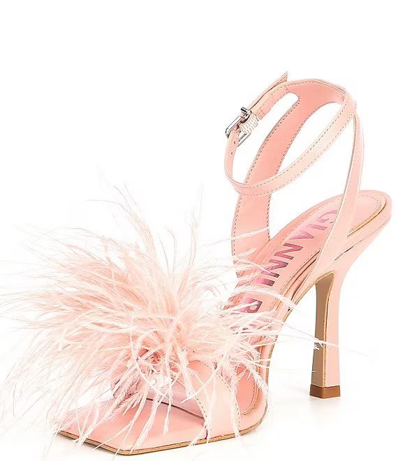 Gianni BiniNeela Feather Square Toe Dress Sandals | Dillard's