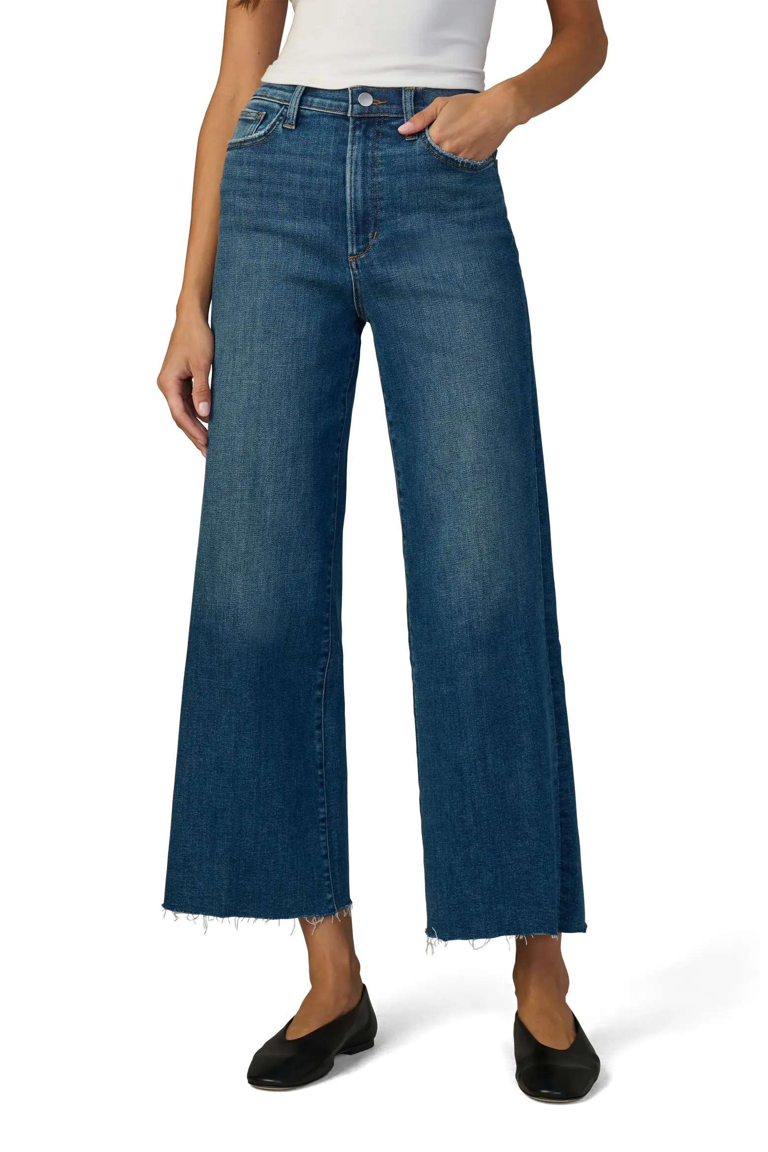 The Mia Raw Hem High Waist Ankle Wide Leg Jeans (Women) | Nordstrom | Nordstrom