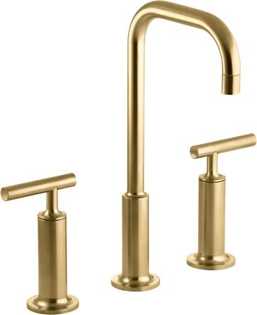 Purist Widespread Bathroom Sink Faucet with High Lever Handles and High Gooseneck Spout | AllMode... | Wayfair North America