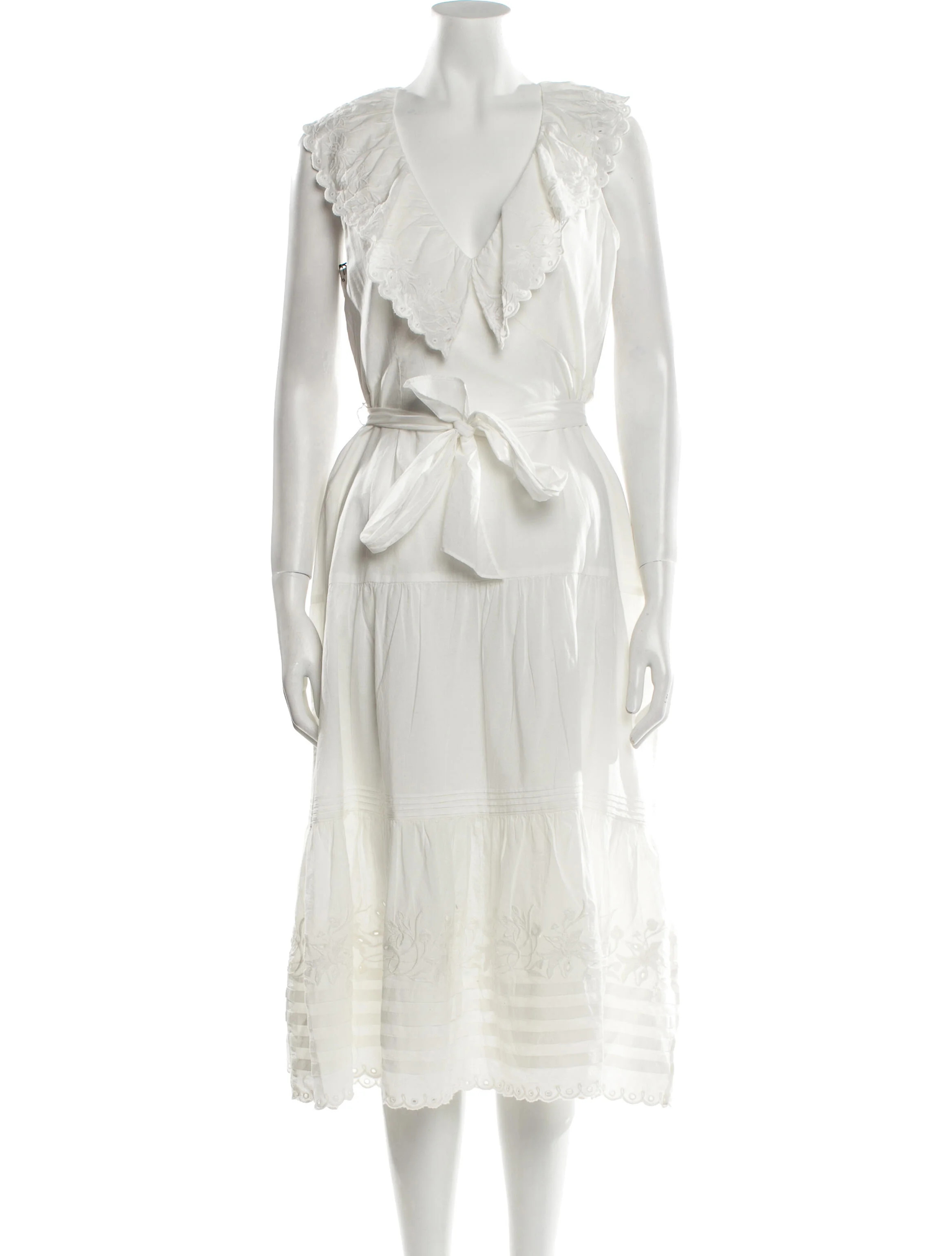 V-Neck Midi Length Dress w/ Tags | The RealReal