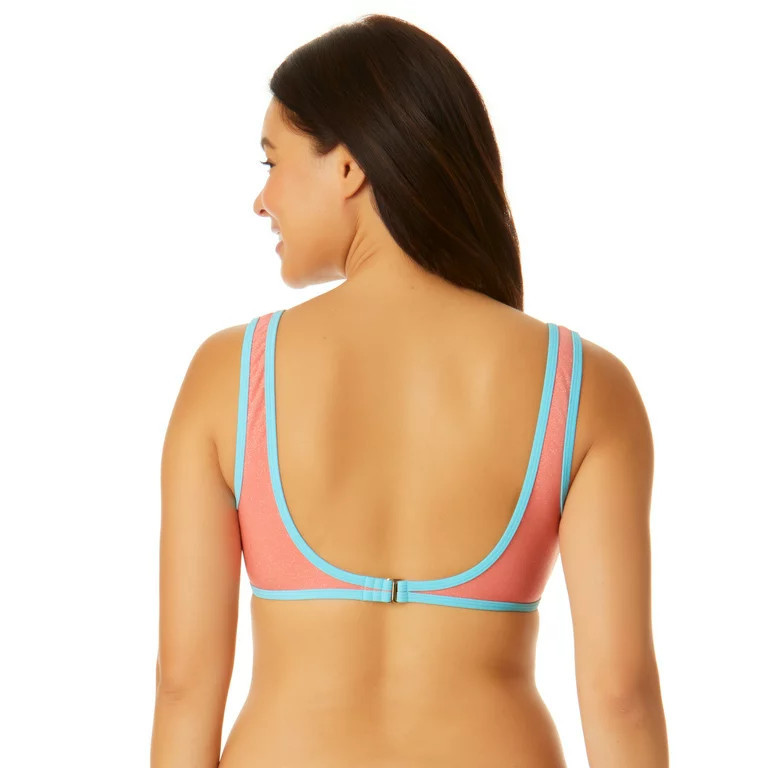 No Boundaries Juniors Orange Honey Push Up Swimsuit Top | Walmart (US)