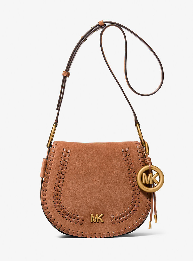 Josie Medium Whipstitched Suede Saddle Bag | Michael Kors US