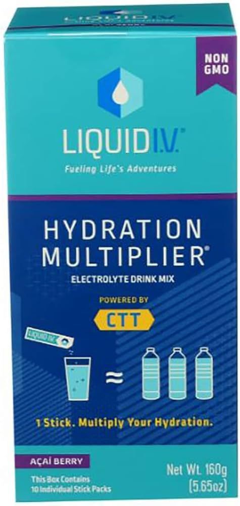 Liquid IV Acai Berry Hydration Multiplier Electrolyte Drink Mix, 5.65 OZ | Amazon (US)