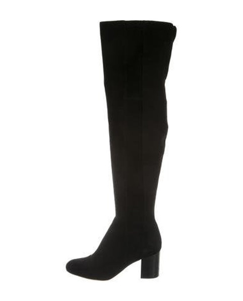 Diane von Furstenberg Suede Knee-High Boots Black | The RealReal