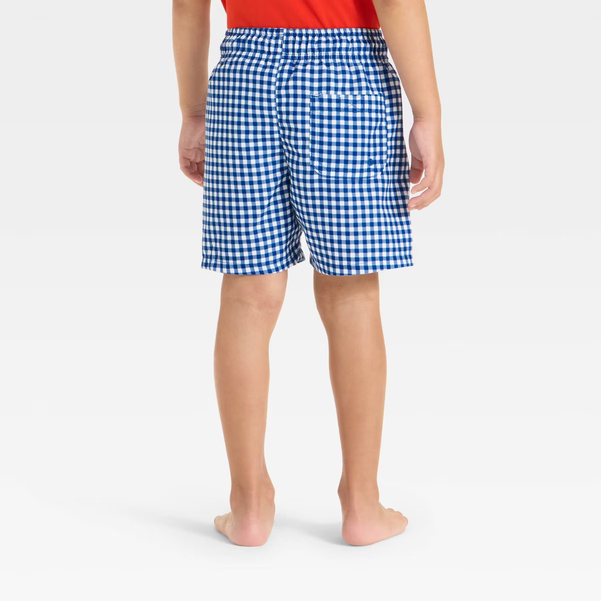 Toddler Boys' Gingham Trunk - Cat & Jack™ Blue 3T | Target