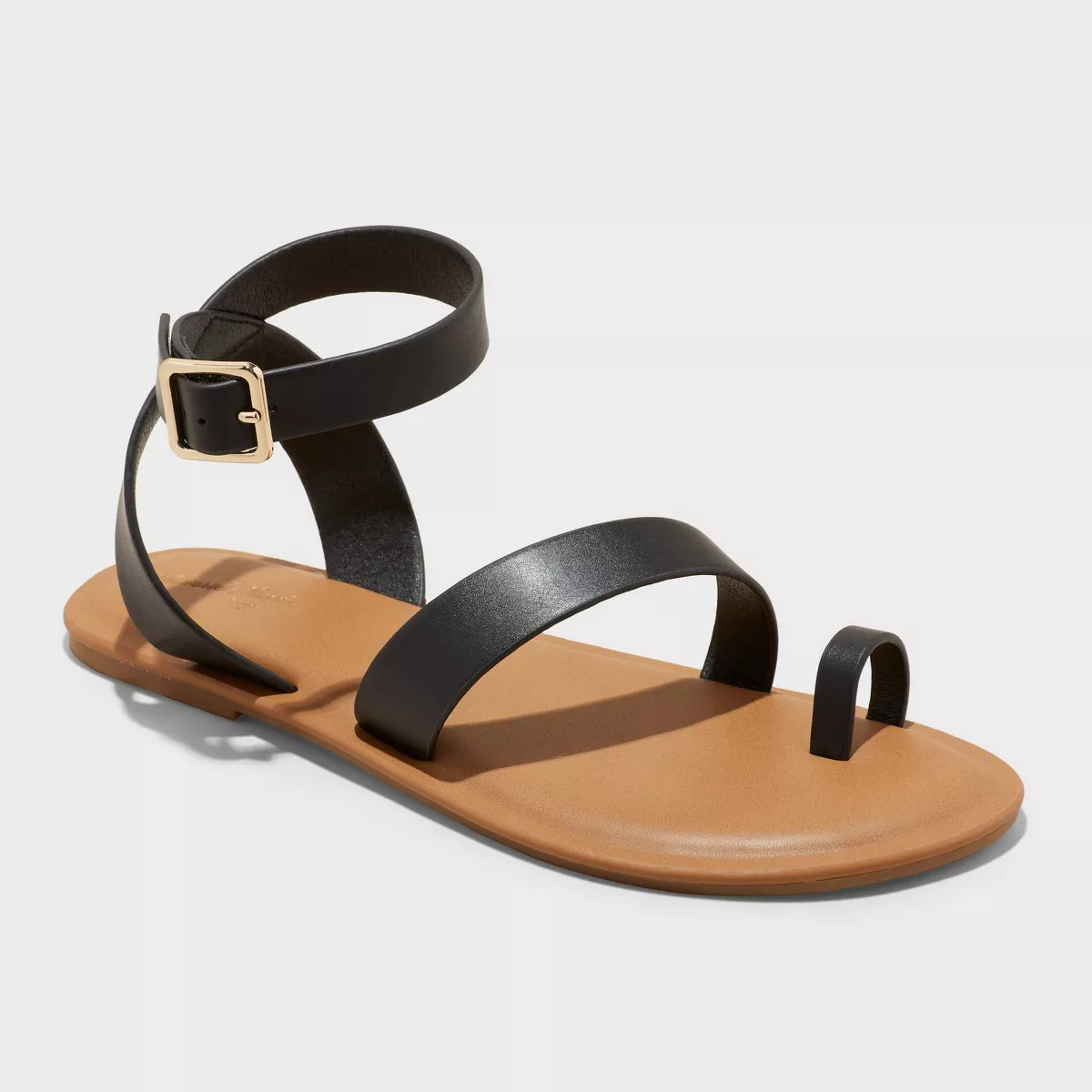 Women's Sol Toe Loop Ankle Strap Sandals with Memory Foam Insole - Universal Thread™ | Target