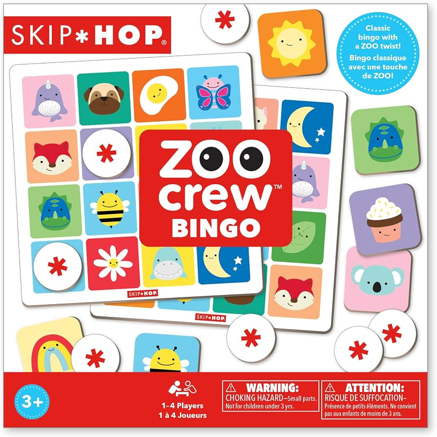 Skip Hop Board Game for Kids, Ages 3+ Years, Zoo Crew Bingo | Amazon (US)