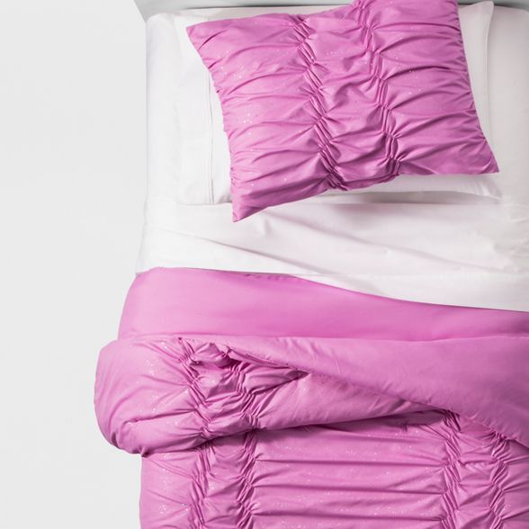 Glitter Ruched Comforter Set - Pillowfort™ | Target