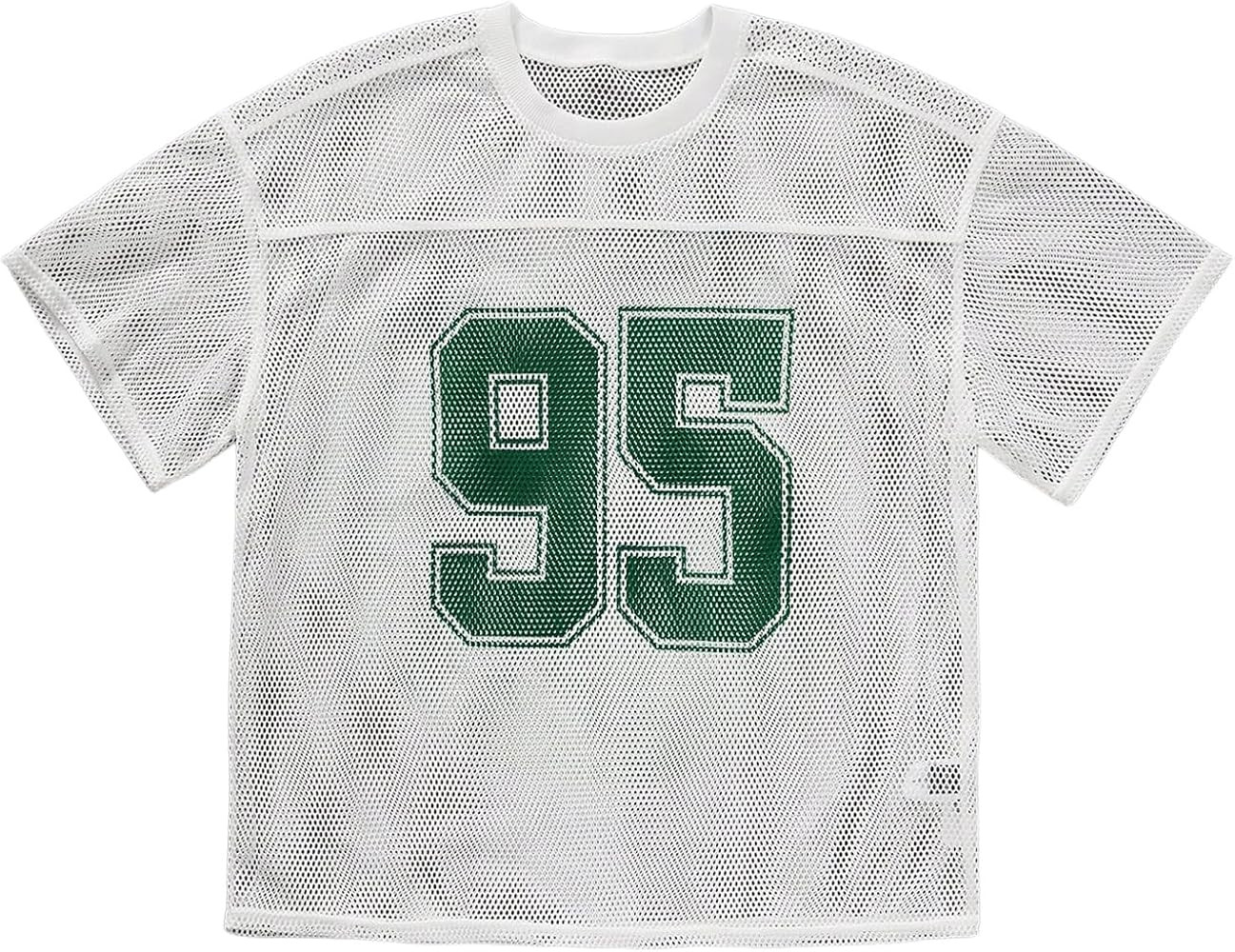 Men's Number Print Jersey Shirt Crew Neck Short Sleeve Mesh Tee Tops Casual Football Jersey Shirt... | Amazon (US)