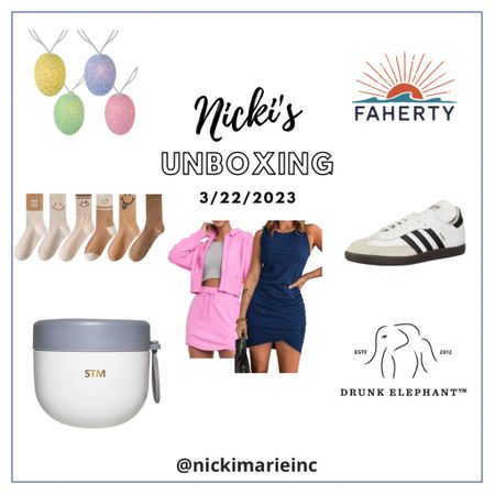 Nicki’s unboxing items from her IG live on 3/22/2023 #drunkelephant #adidas #sambas #olipop #faherty

#LTKFind #LTKstyletip #LTKfit