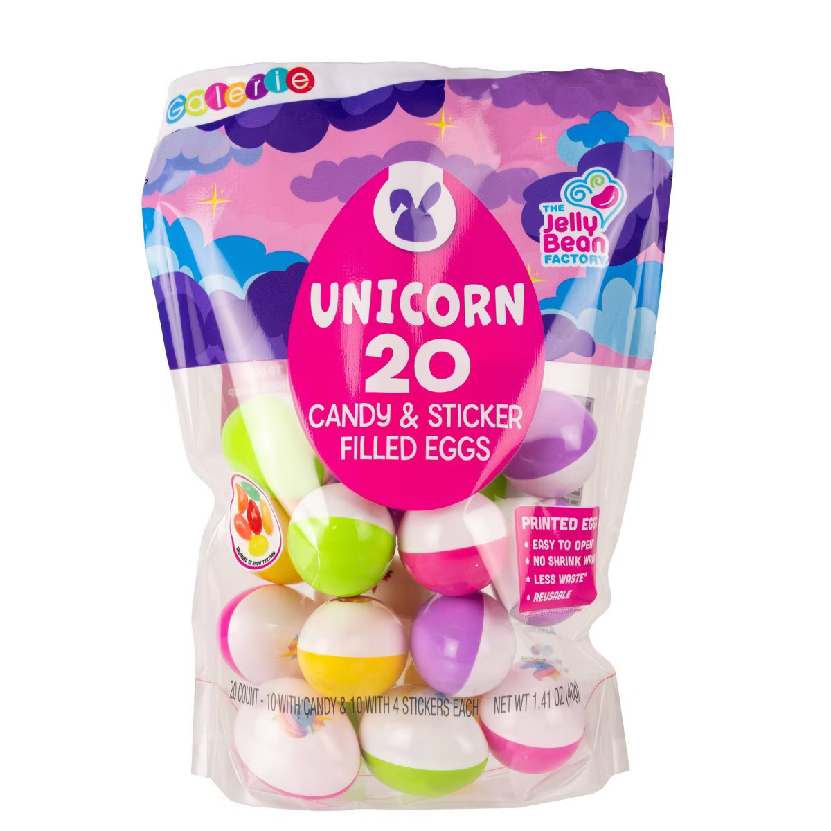 Galerie Easter Printed Unicorn Egg Bag With Jelly Beans - 1.76oz | Target