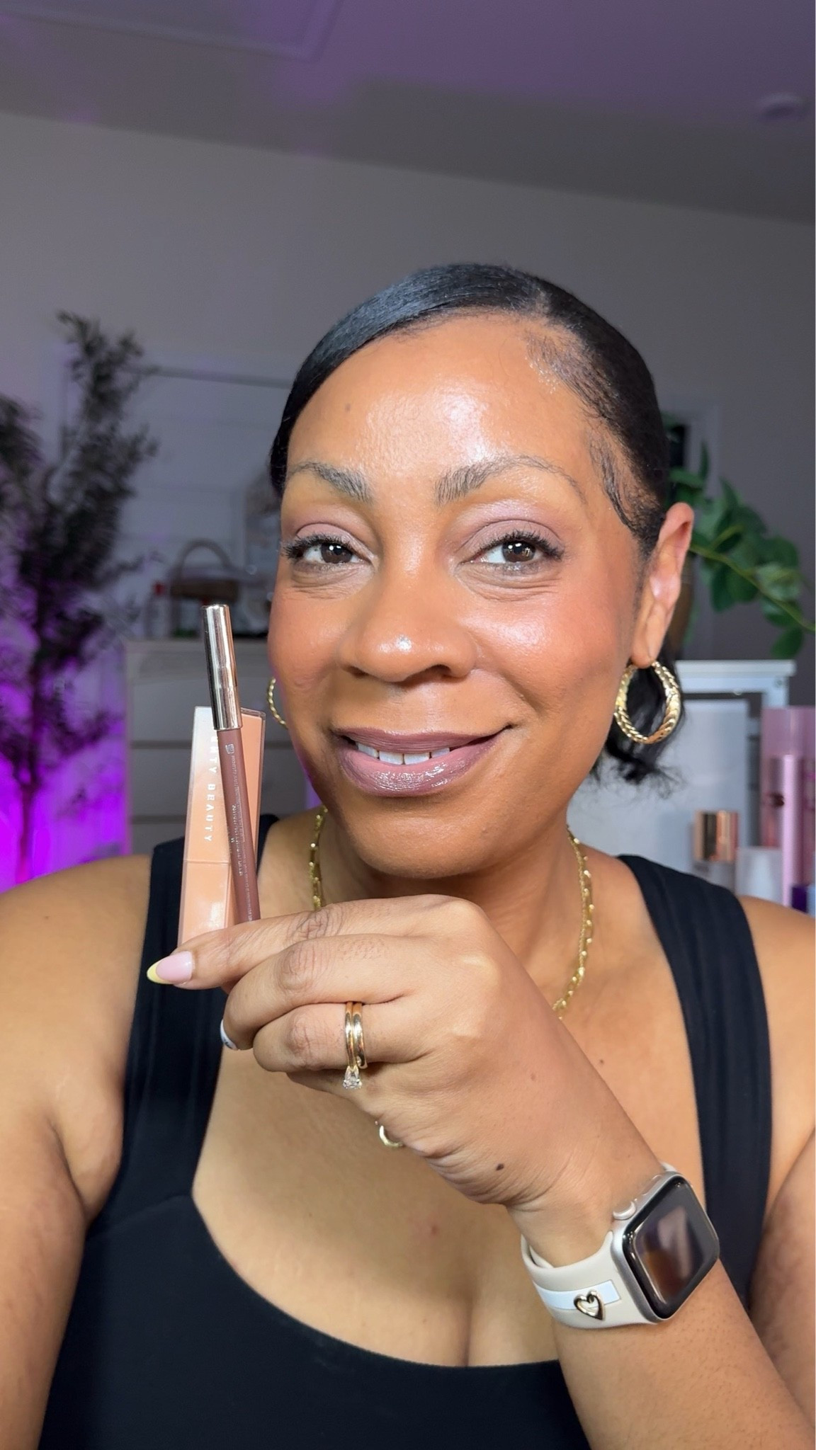 Fenty lip combo - liner in brown’d out and gloss bomb stix in two lips kiss

#LTKBeauty #LTKOver40