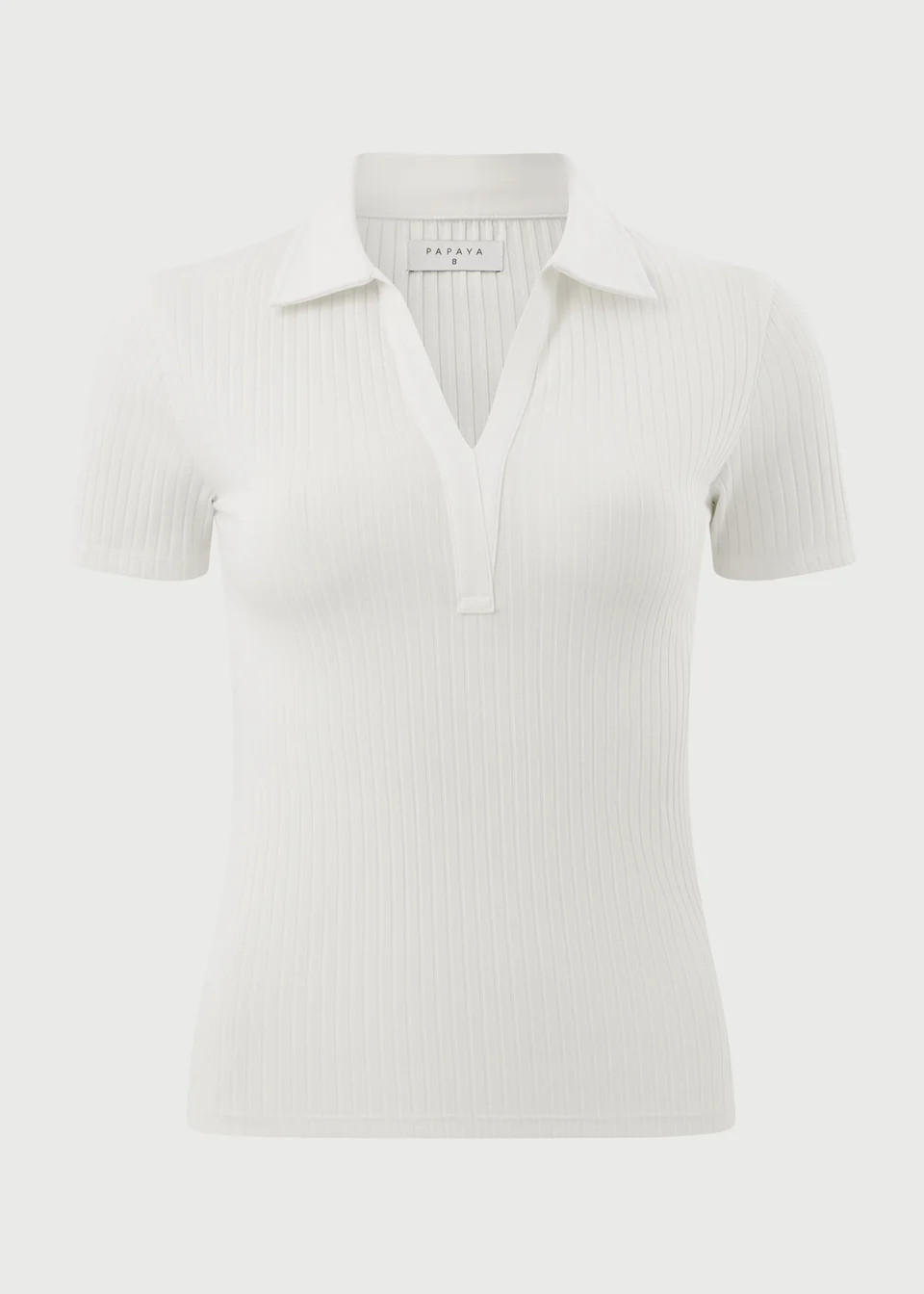 Cream Ribbed Henley Top - Size 14 | Matalan (UK)