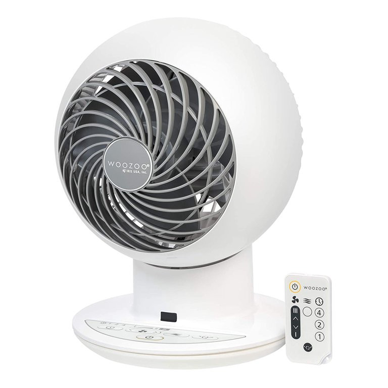 WOOZOO SC15 Compact Personal Oscillating Circulator Fan with Remote, White | Walmart (US)