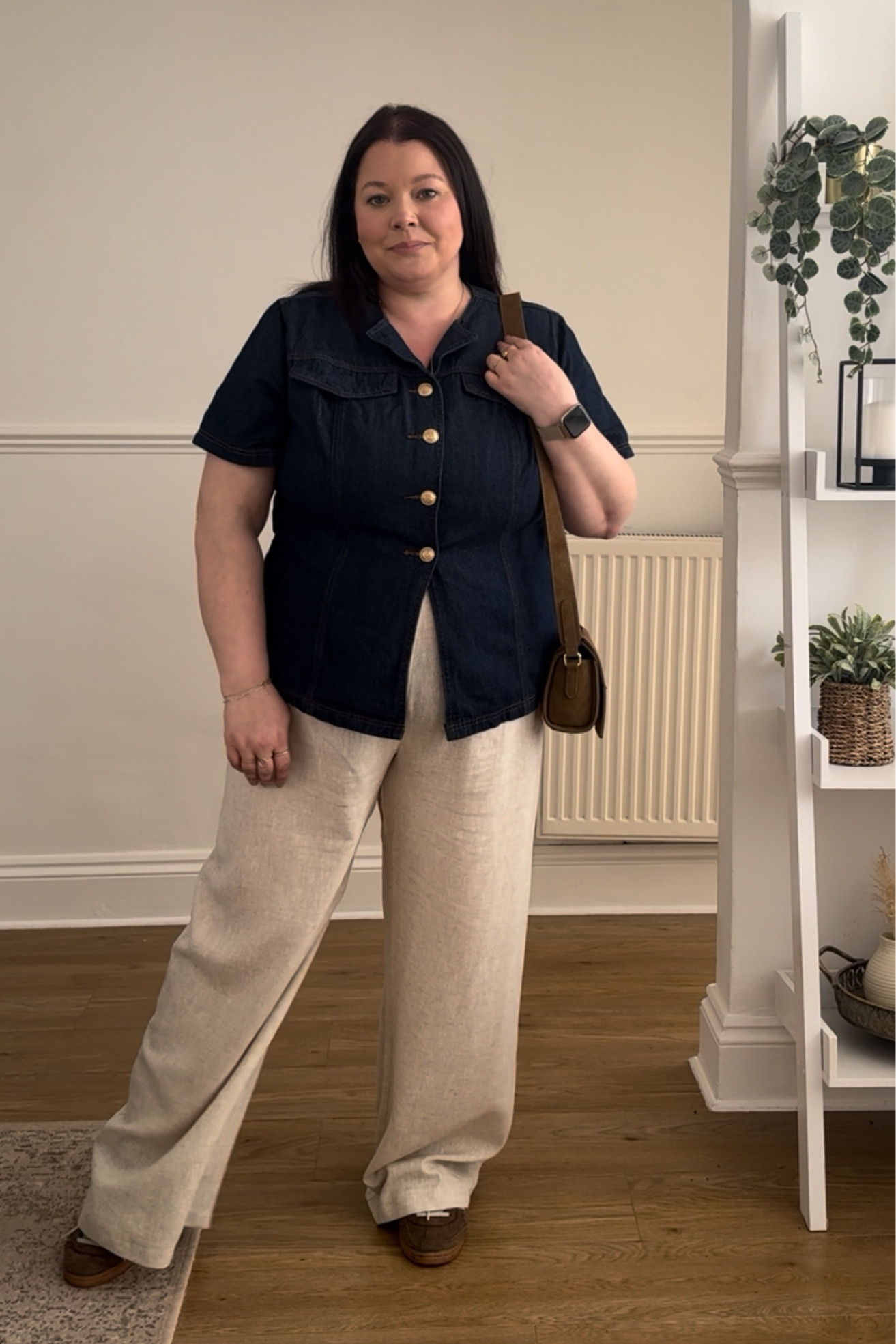 Denim and Linen Spring Outfit 

#LTKuk #LTKplussize #LTKspring