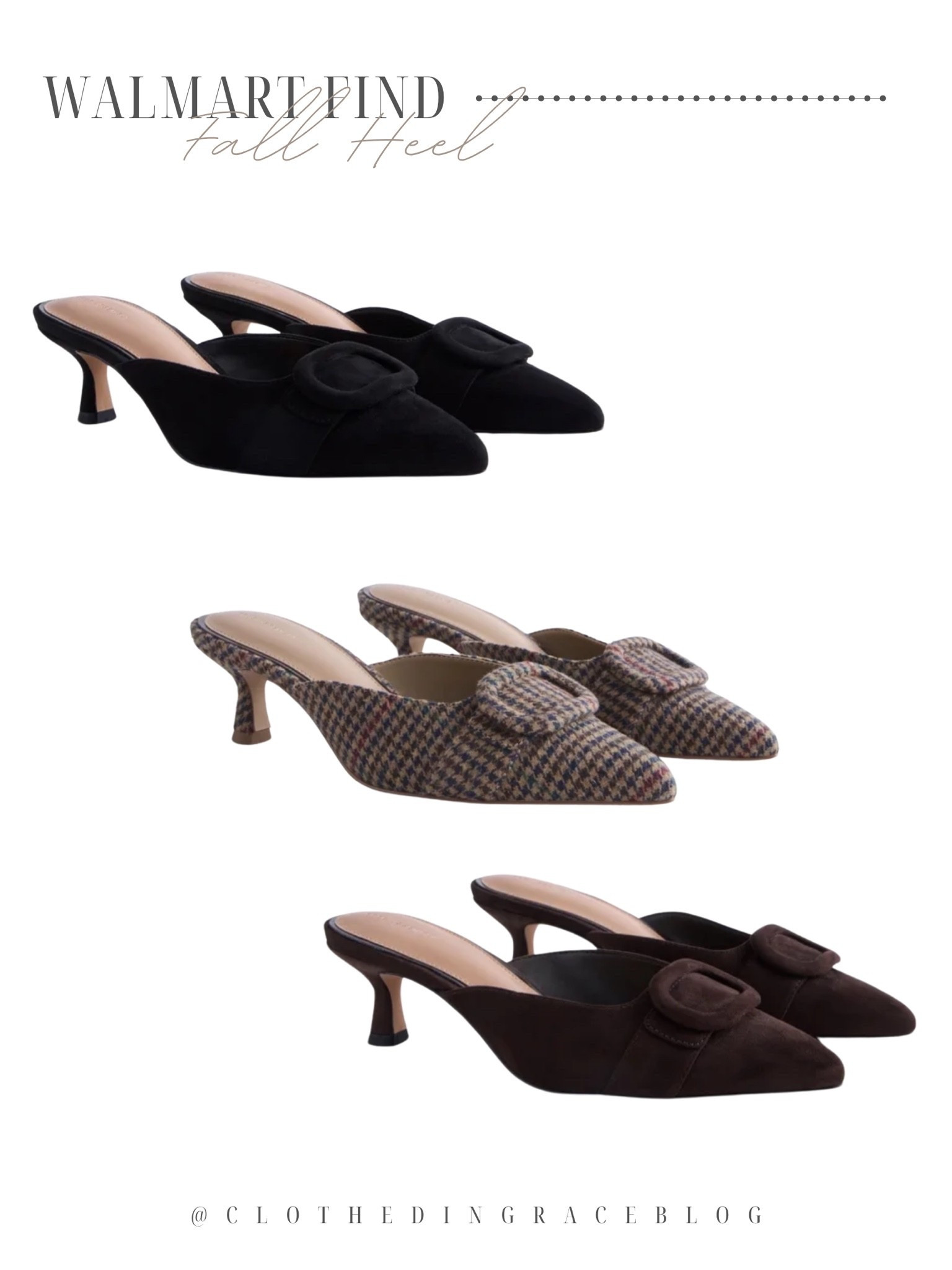 The cutest kitten heels for fall. I ordered the plaid ones