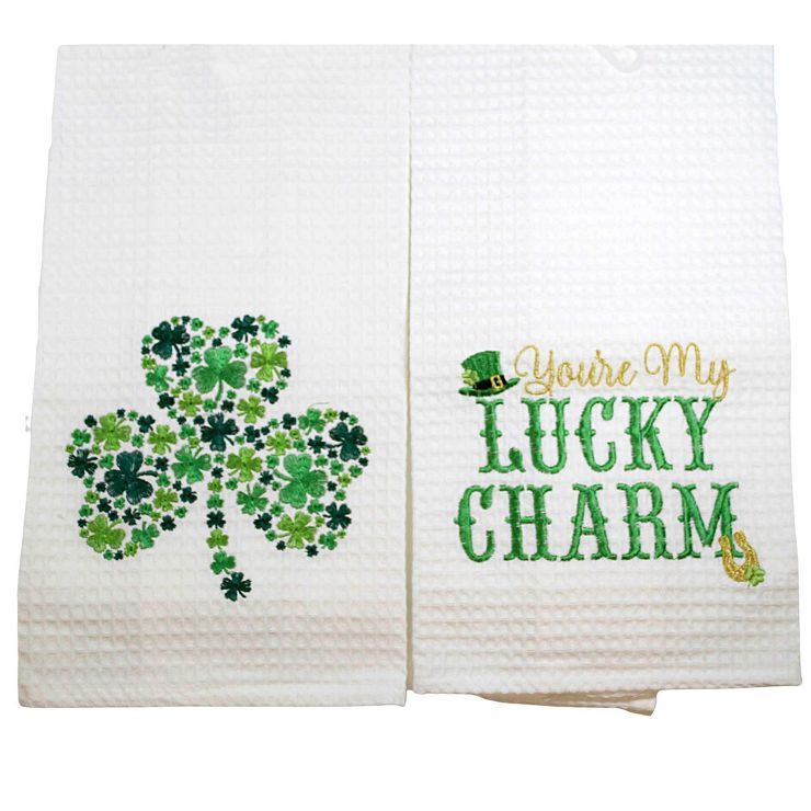 Decorative Towel 27.0" Lucky Charm/Shamrock Towel Saint Patrick's Day C & F Enterprises  -  Kitch... | Target