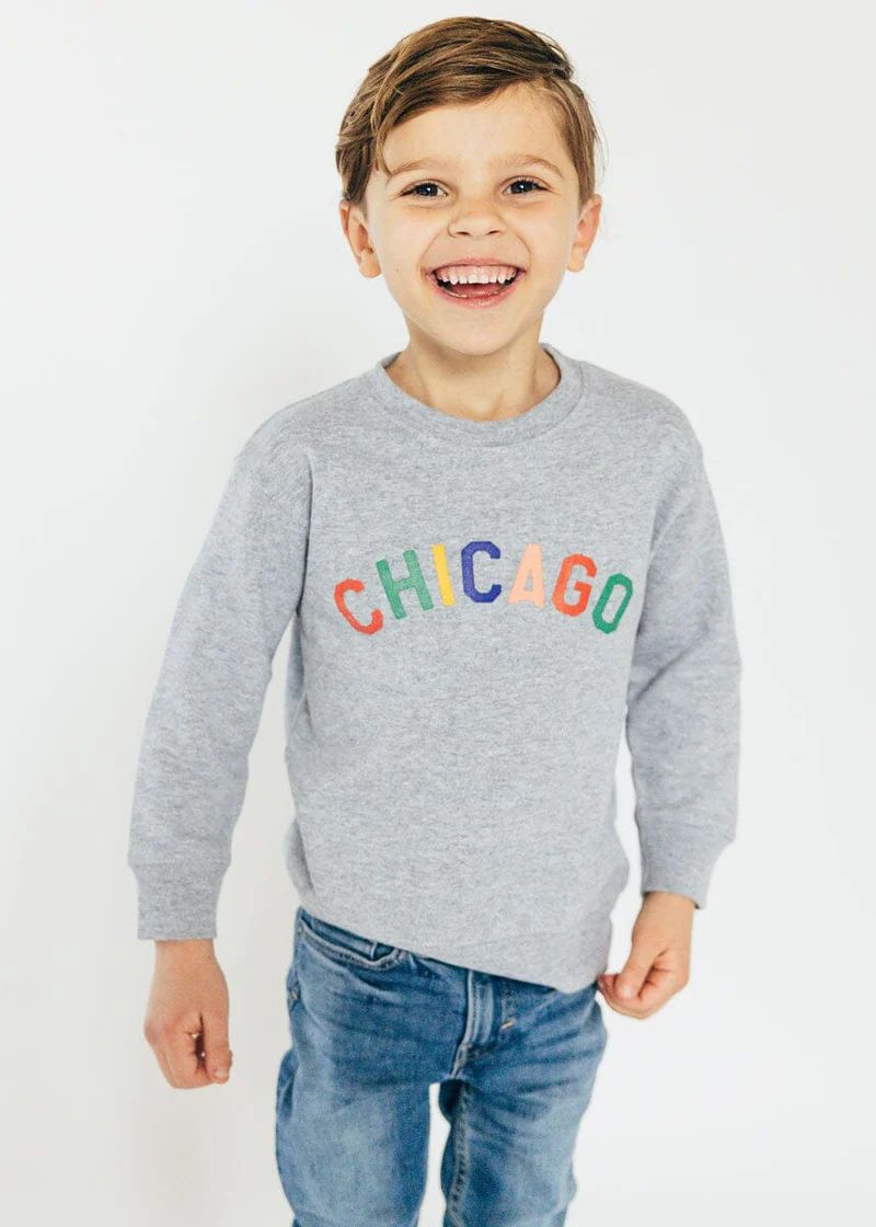 Sweet Home Chicago Toddler Sweatshirt - Heather Grey | Alice & Wonder