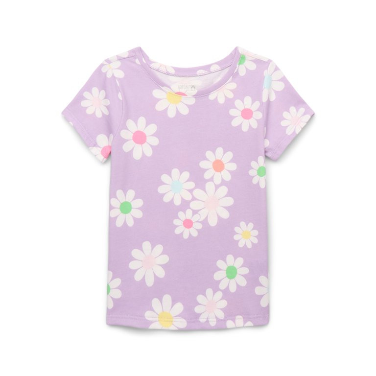 Garanimals Toddler Girl Short Sleeve Print T-Shirt, Sizes 18M-5T | Walmart (US)