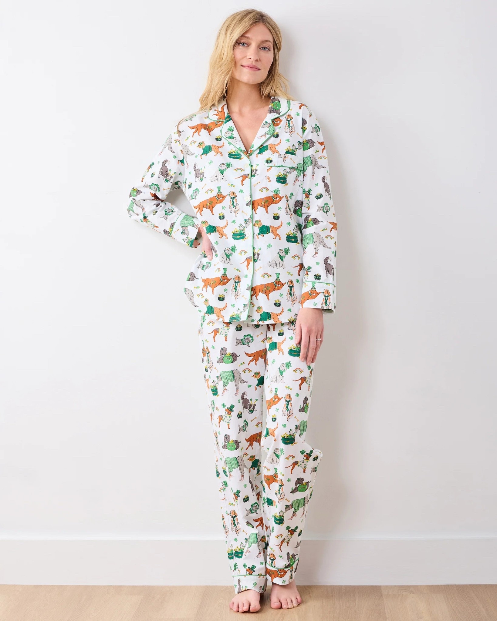 Print Fresh with the cutest & most festive puppy dog print for Saint Patrick’s Day!!! Seriously obsessed with this print!!🍀✨

Pajamas, matching pajamas, matching pajama set, pajama set, loungewear, cozy, St. Patrick’s Day, Print Fresh

#LTKselfcare #LTKootd #LTKmorningroutine