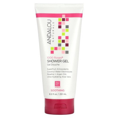 Andalou Naturals Shower Gel, Soothing, 1000 Roses, 8.5 fl oz (251 ml) | Target