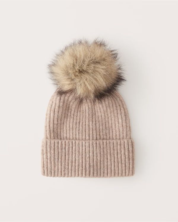 Women's Cozy Pom Beanie | Women's Accessories | Abercrombie.com | Abercrombie & Fitch (US)