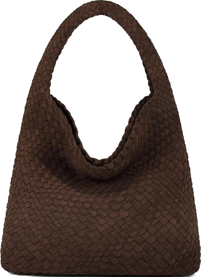 Queenoris Fashion Woven Purse for Women Top-handle Shoulder Bag Soft Summer Hobo Tote Bag | Amazon (US)