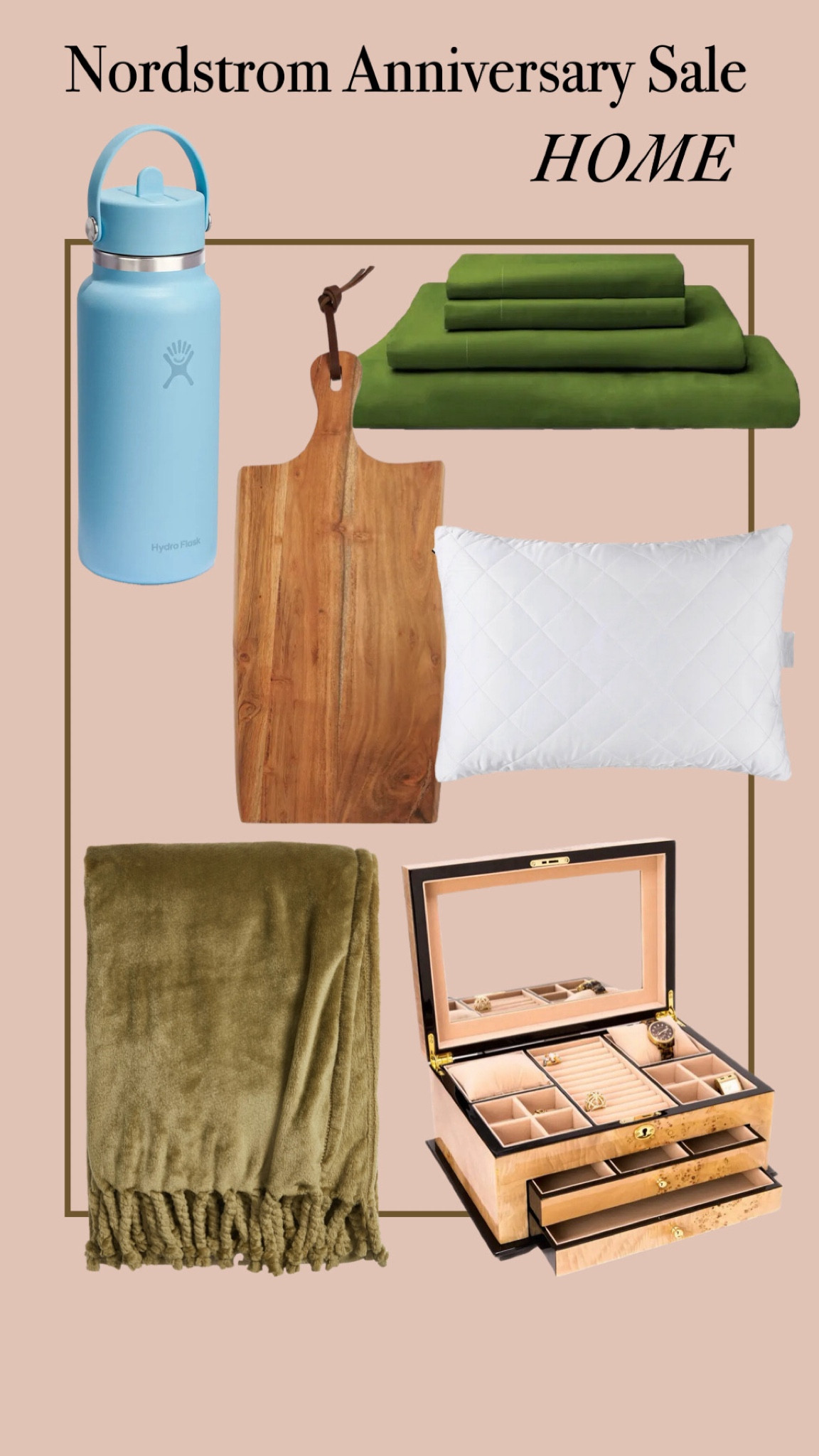 Nordstrom Anniversary Sale Home favorites: I’ve had this throw for years & it really is soft & cozy & washes pretty well, this Hydroflask is in my cart, an acacia board makes a great hostess or holiday gift, same with this jewelry box- it’s beautiful! 

#LTKSummerSales #LTKxNSale #LTKHome