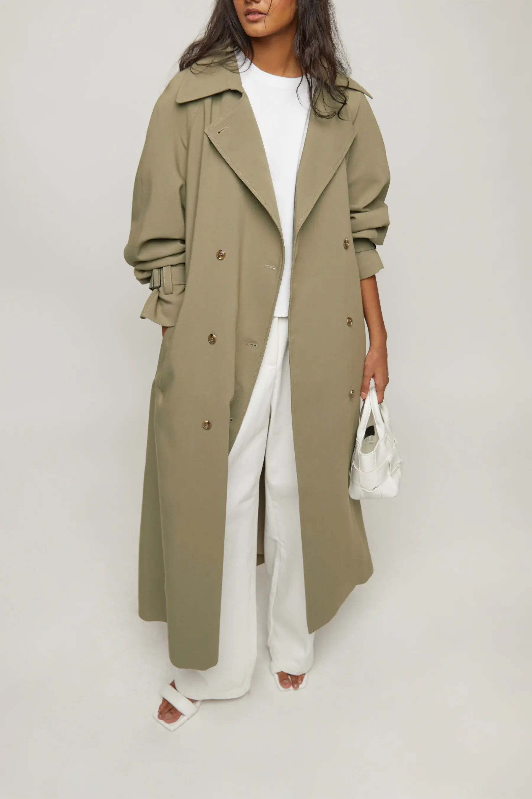 OVERSIZED TRENCH COAT        4.5 star rating   41 Reviews          $188    
 OW-10088-W  MOSS  Be... | OAK + FORT