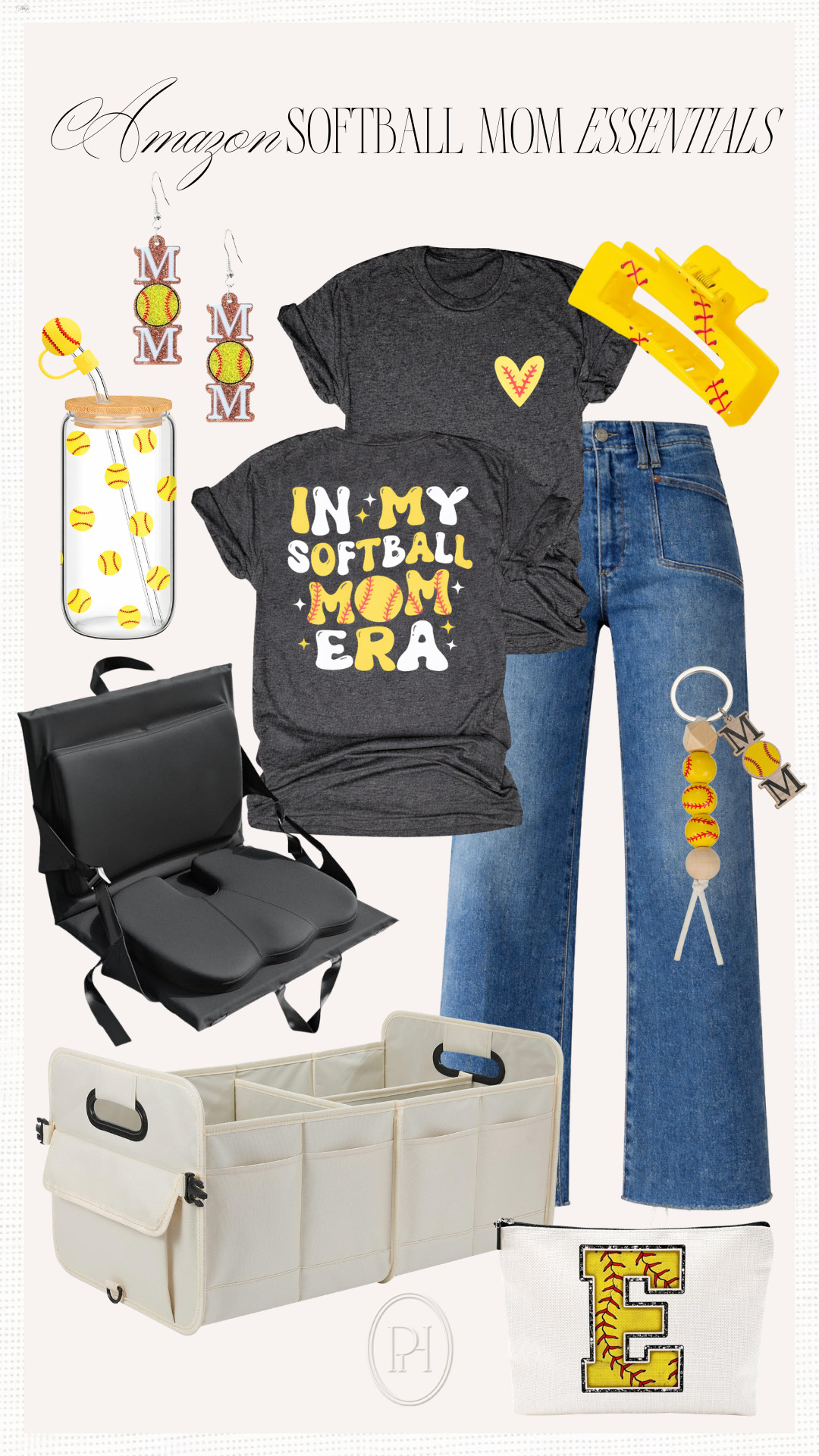 Amazon finds for the softball mom!

wide leg jeans, dark wash jeans, straight leg jeans, softball mom t-shirt, casual tee, softball tumbler, glass tumbler, iced coffee tumbler, softball mom earrings, softball keychain, car trunk organizer, stadium seating, softball hair clip, jaw clip, sports mom, monogramed bag 

 #LTKdayinmylife #LTKmomlife #LTKActive